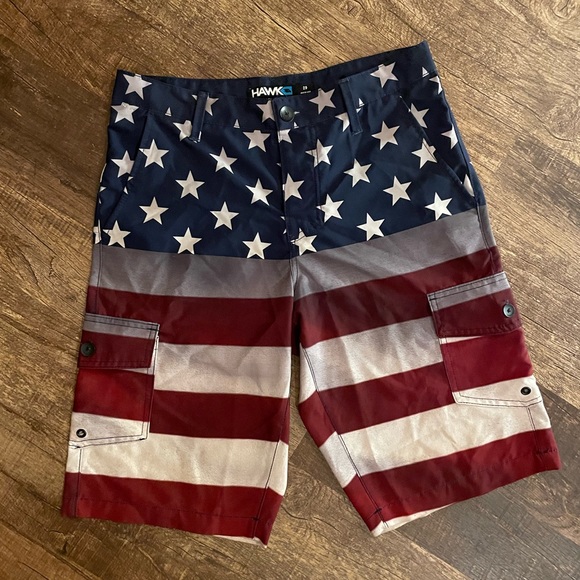 Tony Hawk Other - 💎2/$22~Mens HAWK American Flag Board Shorts~29